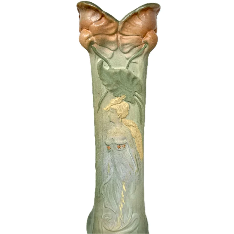 Weller Art Nouveau Vase with Four Scenes