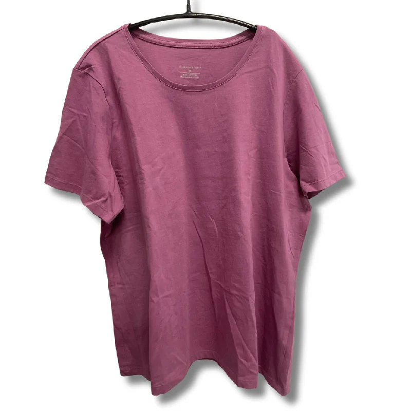 Top Short Sleeve Basic By Christopher And Banks In Purple, Size: Xl