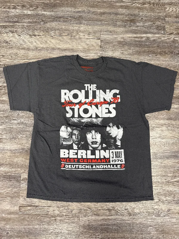 Top Short Sleeve By The Rolling Stones In Grey, Size: Xl