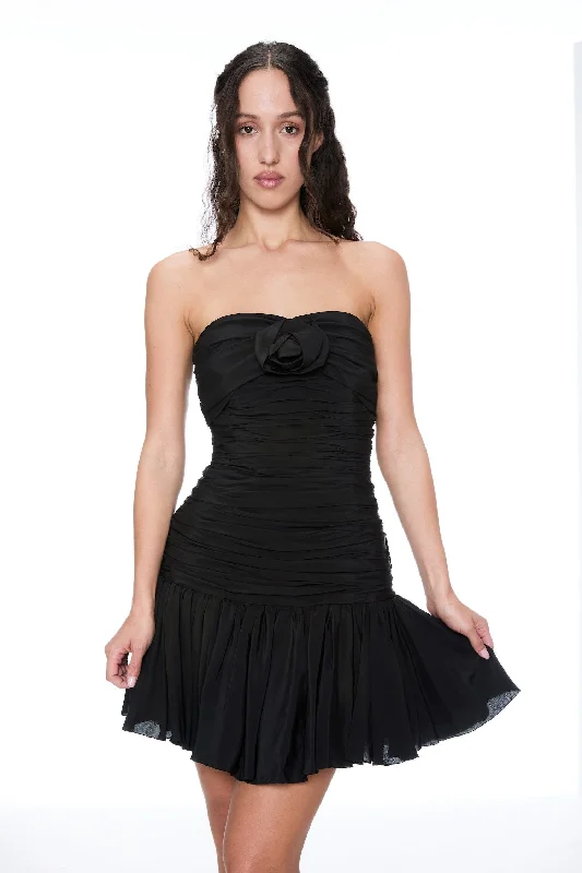 DIOR STRAPLESS BLACK MINI DRESS