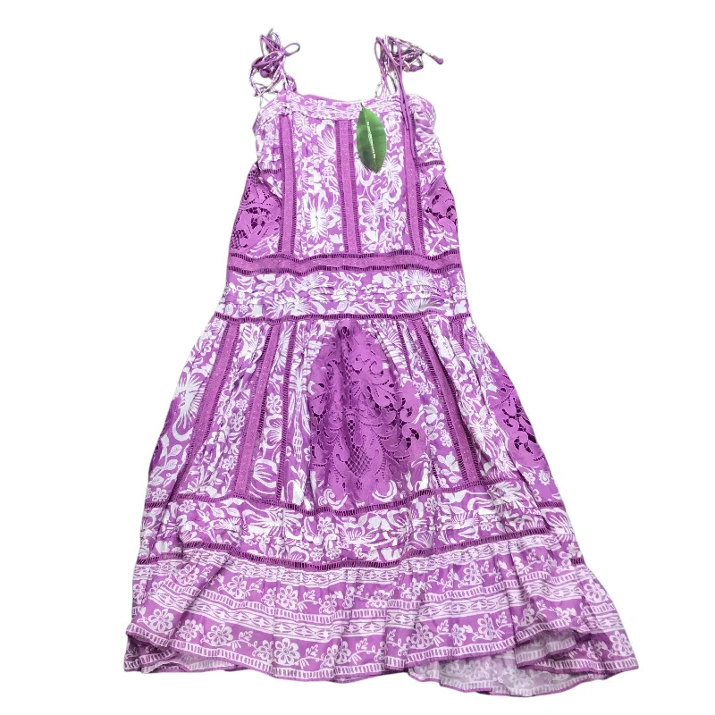 Dress Casual Maxi By Farm Rio In Purple & Yellow, Size: M