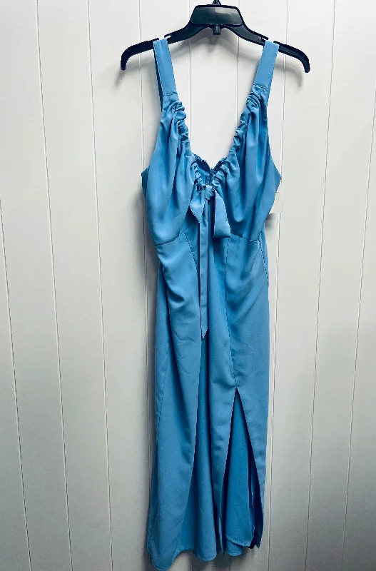 Dress Casual Midi By Abercrombie And Fitch In Blue, Size: L