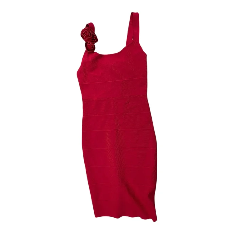 Dress Casual Midi By Bcbgmaxazria In Red, Size: M