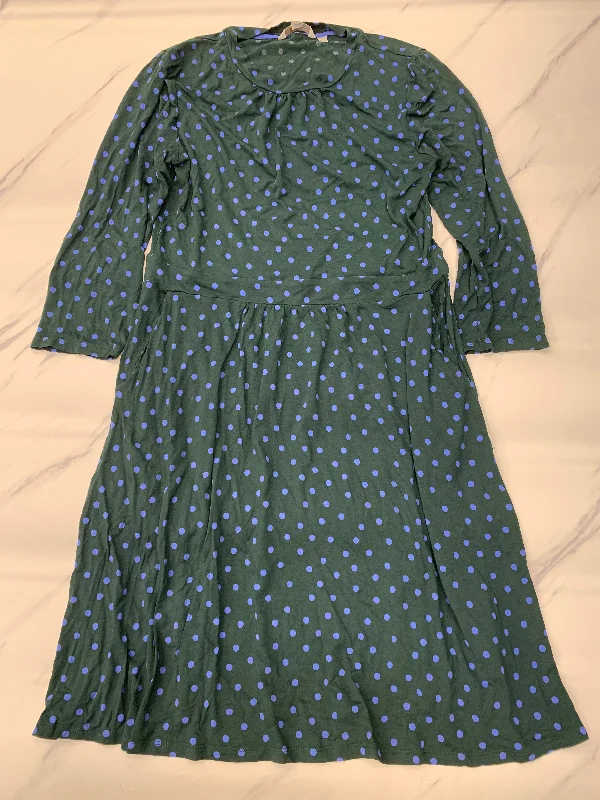 Dress Casual Midi By Boden In Green, Size: 10