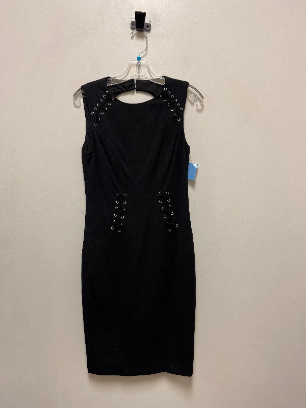 Dress Casual Midi By Cache In Black, Size: S