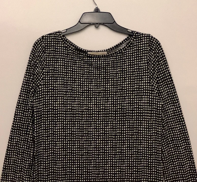 Dress Casual Midi By Michael By Michael Kors In Black & White, Size: M