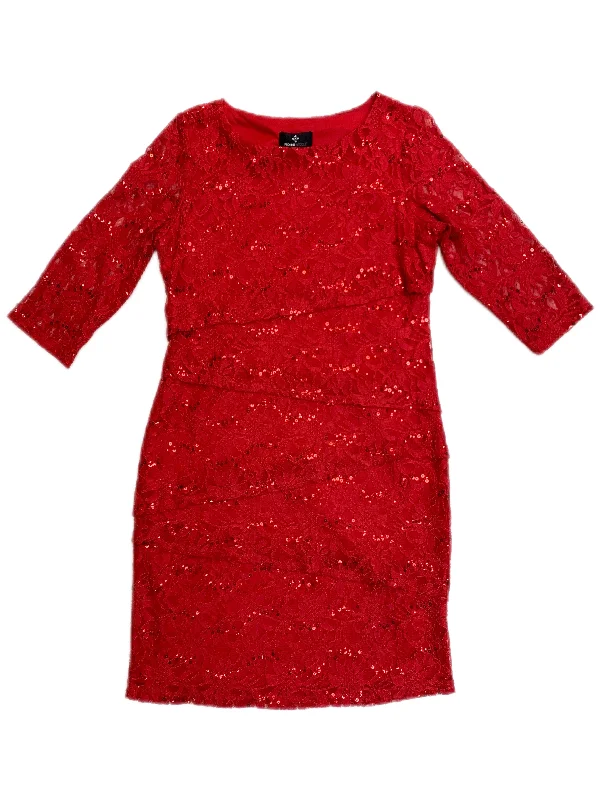 Dress Casual Midi By Ronnie Nicole In Red, Size: 14