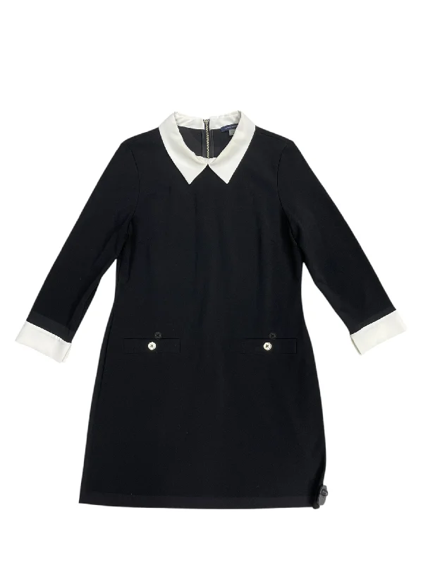 Dress Casual Midi By Tommy Hilfiger In Black & White, Size: 12