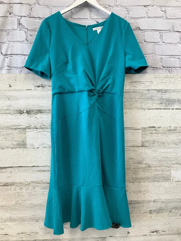 Dress Party Midi By London Times In Teal, Size: L