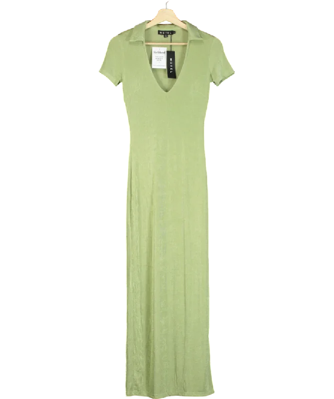 Motelrocks Green Savita Maxi Dress UK S