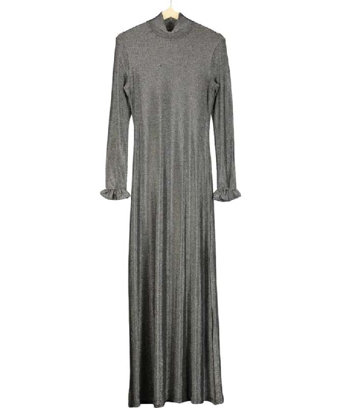 Religion Grey Tanzanite High-neck Maxi Dress UK XS