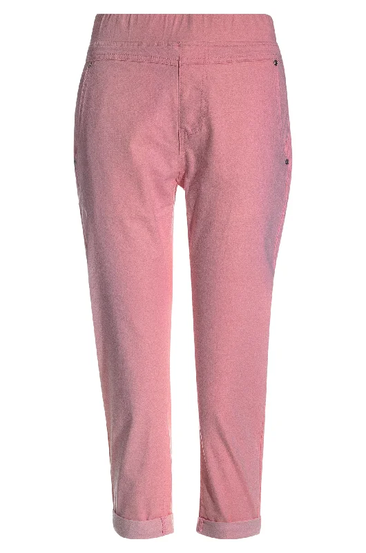 Coloured Cotton Blend Mid Calf Pant | Blossom | 6922AR