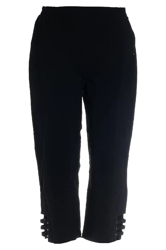 Micro Stretch Mid Calf Pants | BLACK | 2163AR