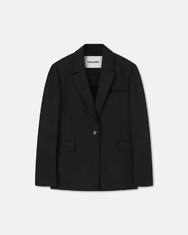 Zeva - Tailored Blazer - Off Black