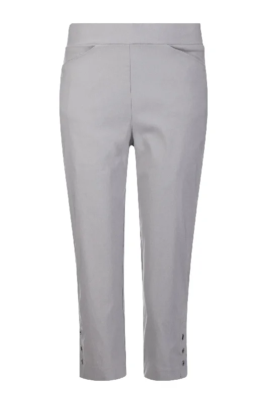 Platinum Bengaline Mid Calf Pants | SILVER | 6302AR