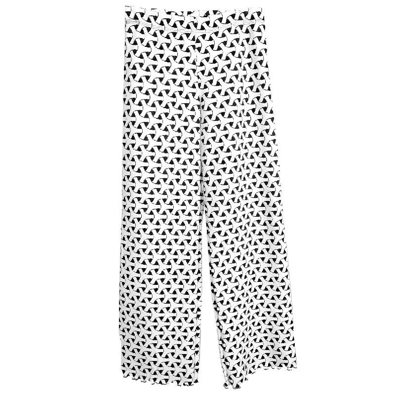 White Princi Jacquard Knit Energy Pant